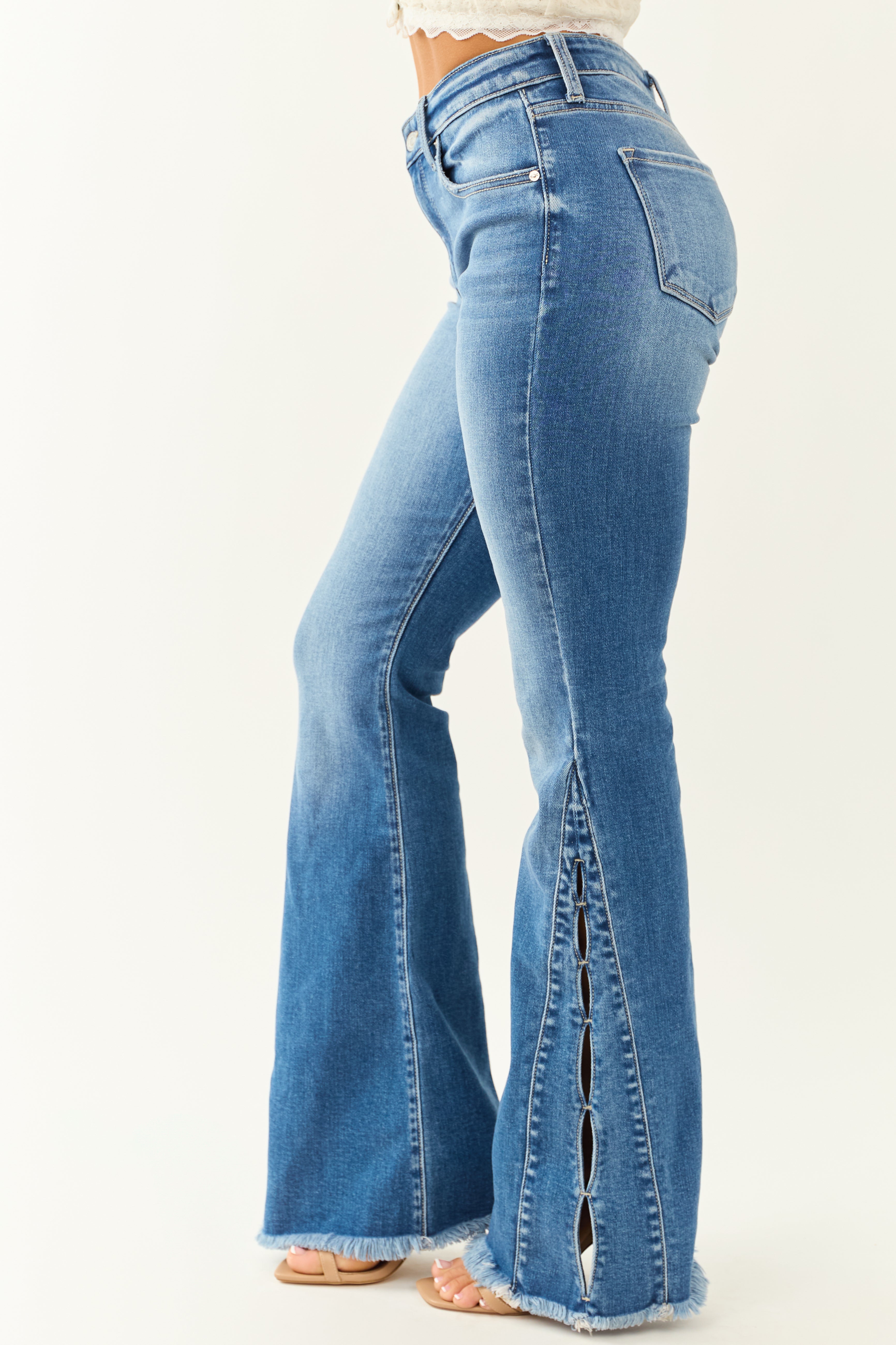 KanCan Medium Wash Stretchy Flare Leg Jeans